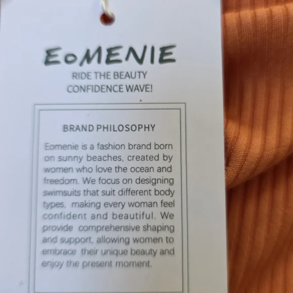 Elegant Orange, Pink, and Black Women's One Piece Swimsuit - Picture 4 of 7